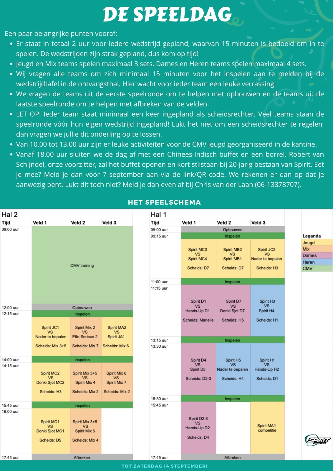 agenda jubileum toernooi
